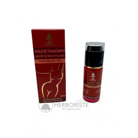 Huile de tragacanth pour grossir les fesses et  les seins - 60ml