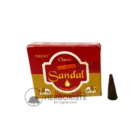 10 cônes d'encens - Sandal - Santal - 20g