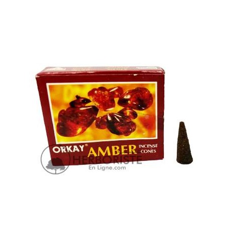 10 cônes d'encens Ambre - Amber - 20g