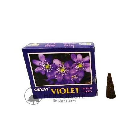 10 cônes d'encens Violet - Violette - 20g