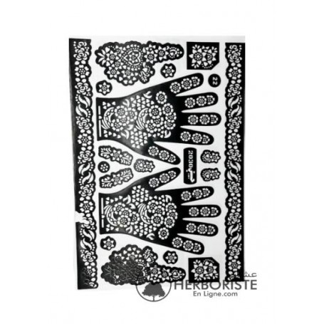 Motifs pochoirs mehndi pour tatouage au henné - Mehendi Henna - motifs  n°22
