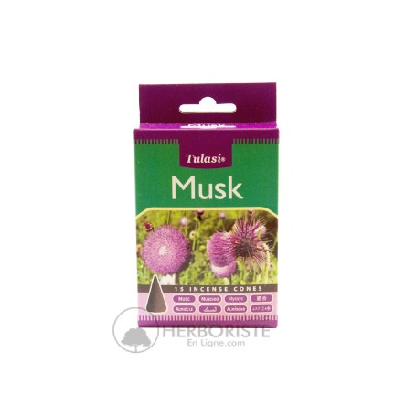 15 cônes d'encens Musk Musc - 20g -   بخور المسك
