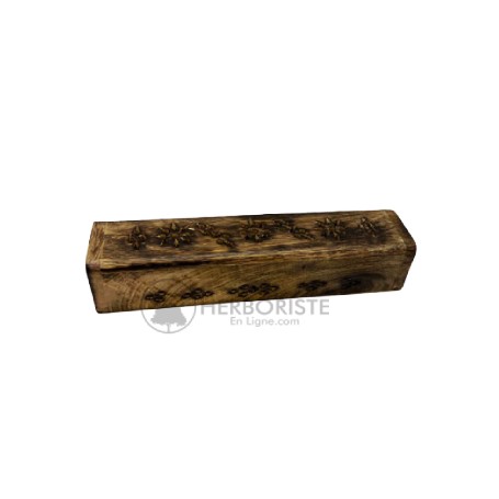 Boite porte encens en bois pour cône - 1 pièce - model 3