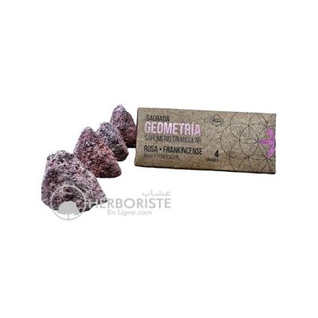 Encens Pyramidal Rose & Oliban – Sagrada Madre – Amour & Paix Profonds