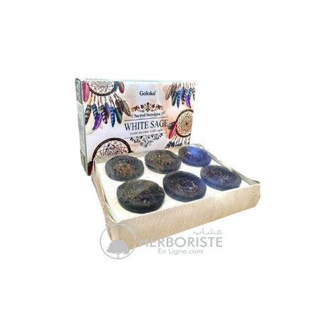Résine & Charbon Sauge Blanche en Coupe – Goloka - 6 coupes