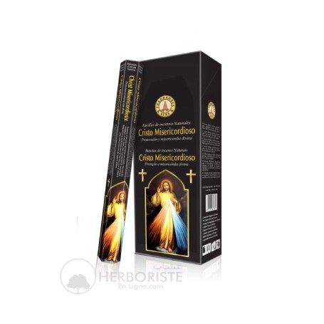 Encens Fragrances & Sens – Hexagonal “Christ Miséricordieux” – Ambre Boisé (20 bâtonnets)