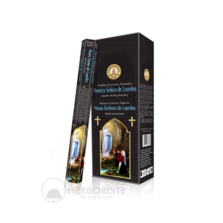 Encens Fragrances & Sens – Hexagonal “Notre-Dame de Lourdes” – Rose Rouge (20 bâtonnets)