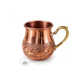 Tasse artisanale marocaine en cuivre véritable – Fès