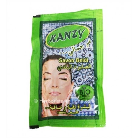 Kanzy savon noir beldi sachet mini pocket - 25g - الصابون البلدي الأسود المغربي